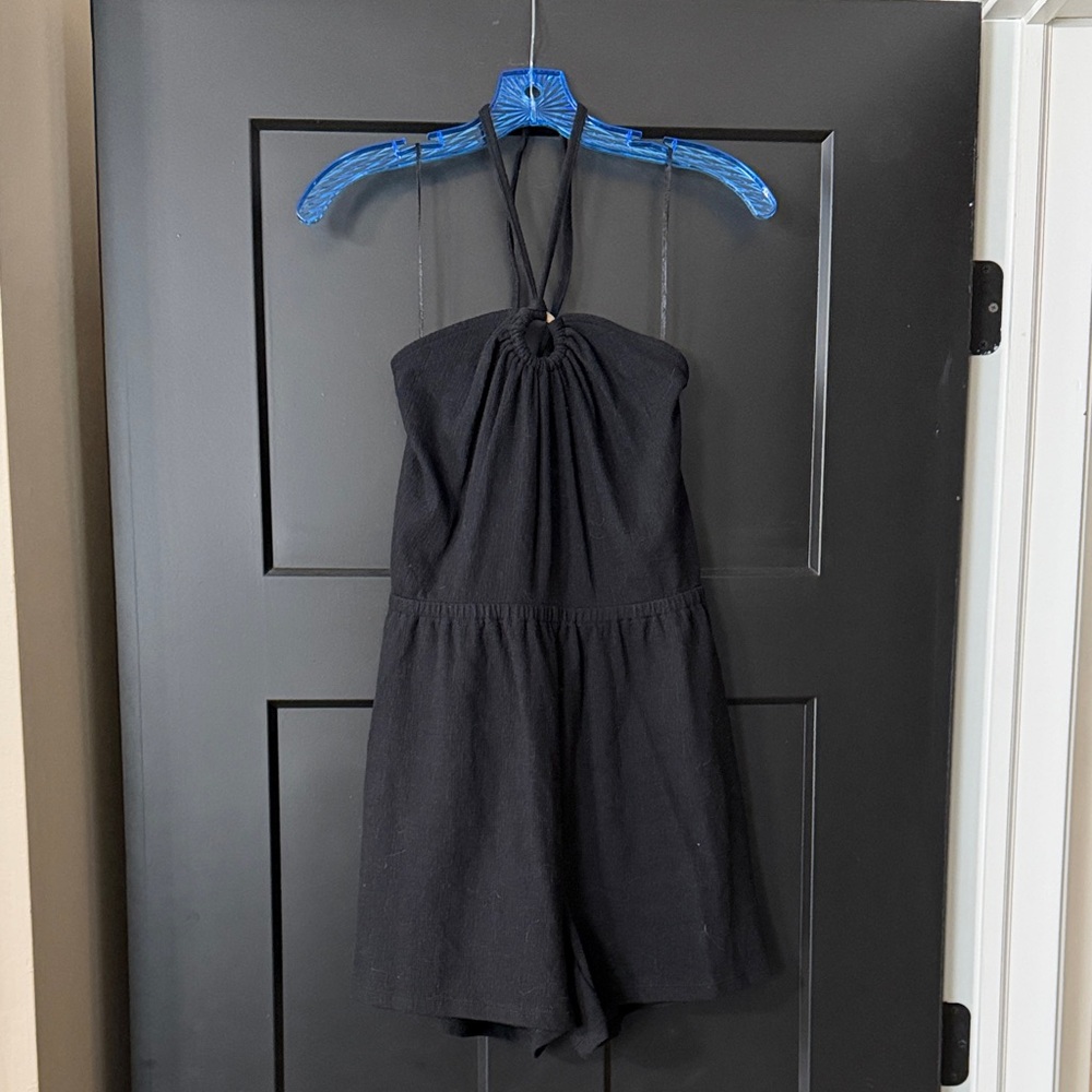 Old Navy Black Halter Romper